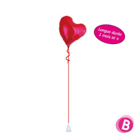 Ballon Coeur Longévité à l'hélium