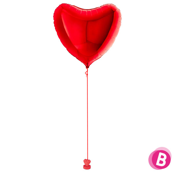 Bouquet de ballons hélium Coeur ruby red Giant