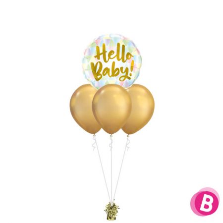 Bouquet Nuage Hello Baby Chrome Gold