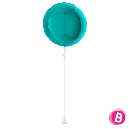 Ballon Rond Turquoise alu