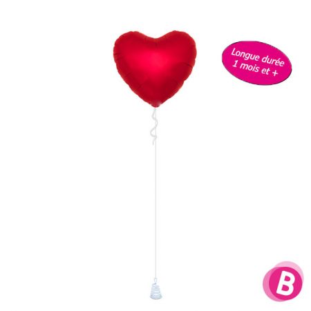 Ballon Cœur Rouge Longue Durée