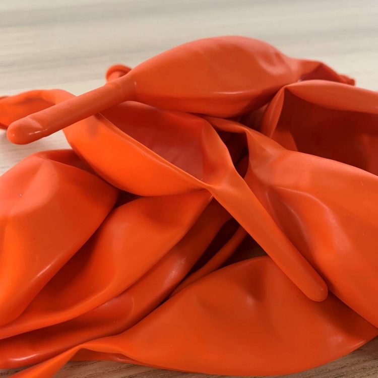 10 ballons de construction Orange 30cm