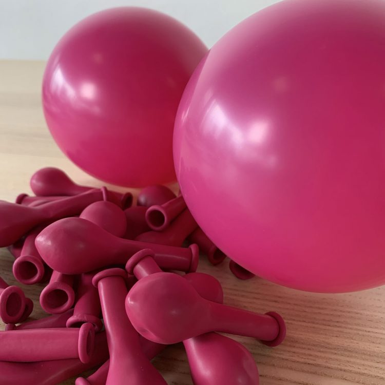 ballons fushia gonflés 13cm