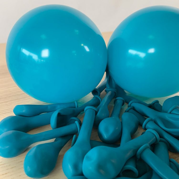 25 ballons 13cm turquoise