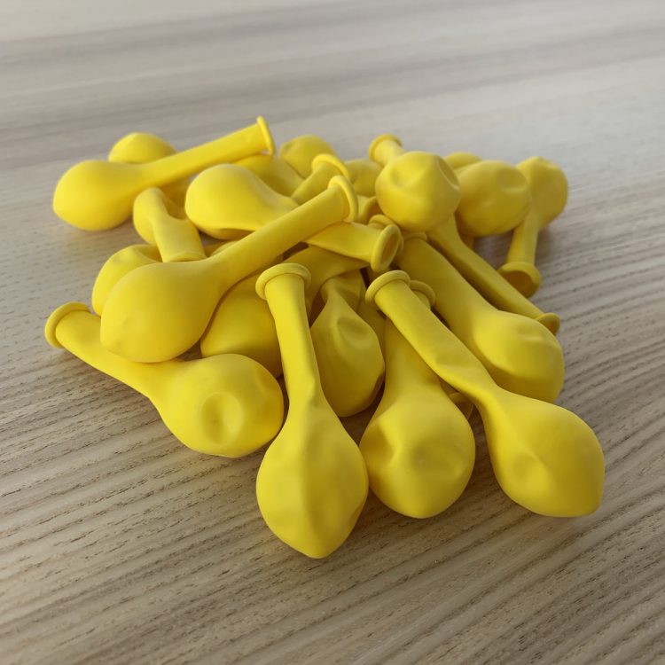 25 ballons 13cm jaune citron