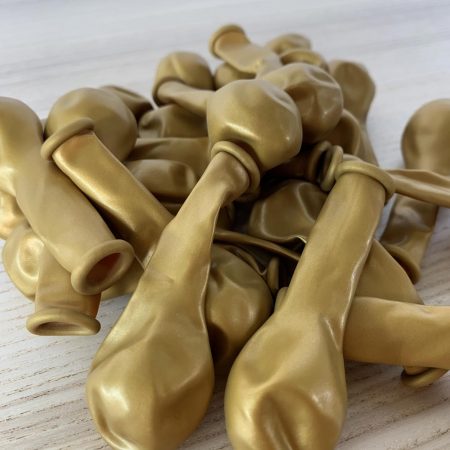 pochette 25 ballons 13cm metal or