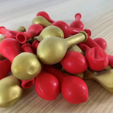 Pochettes 25 petits ballons Rouge et Or