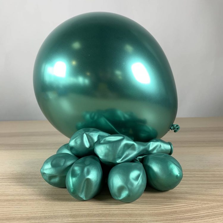 ballons 30 cm gonflé vert brillant