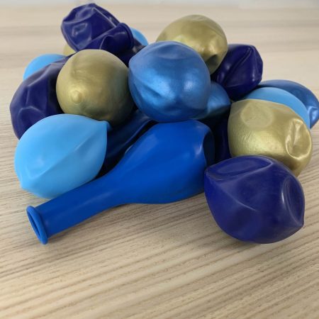 20 ballons 30cm bleu et or