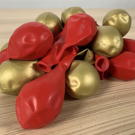 Pochette 20 ballons 30cm Rouge et Or