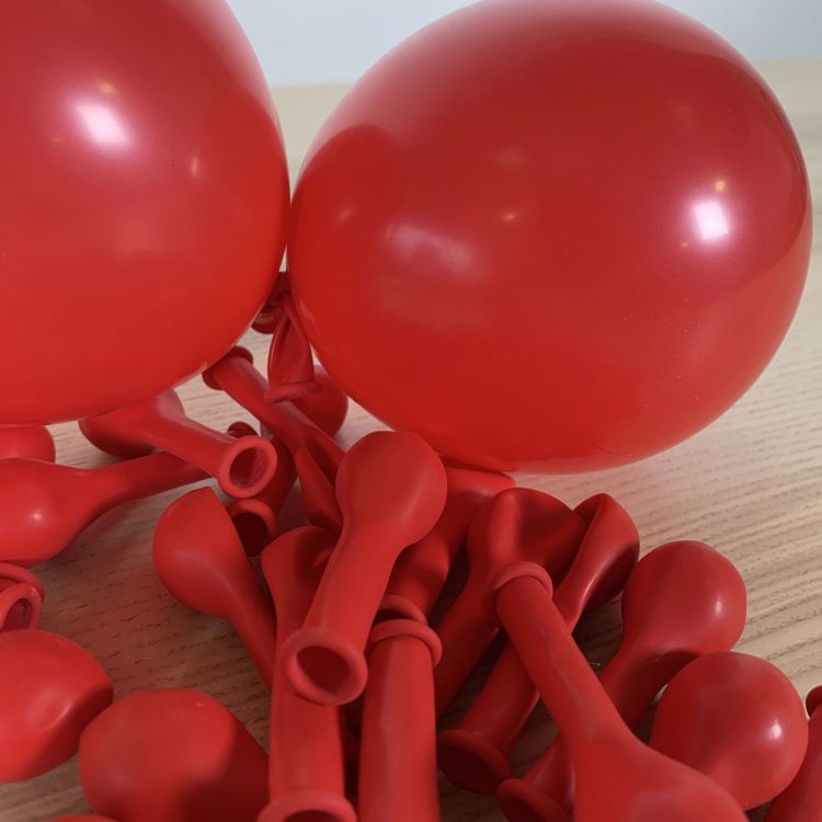 Pochette de 25 petits ballons Rouge gonfles