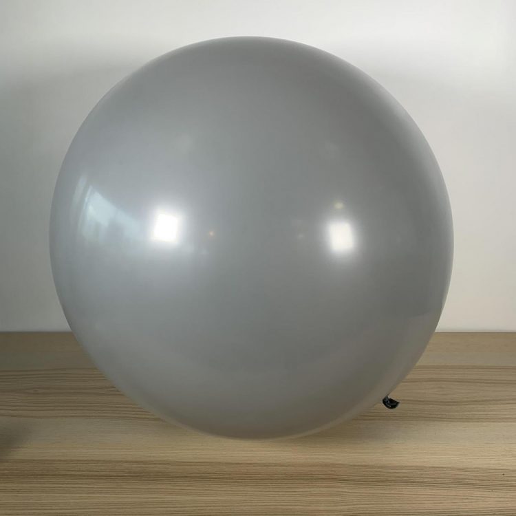 Ballon 60cm Gris Gonflé