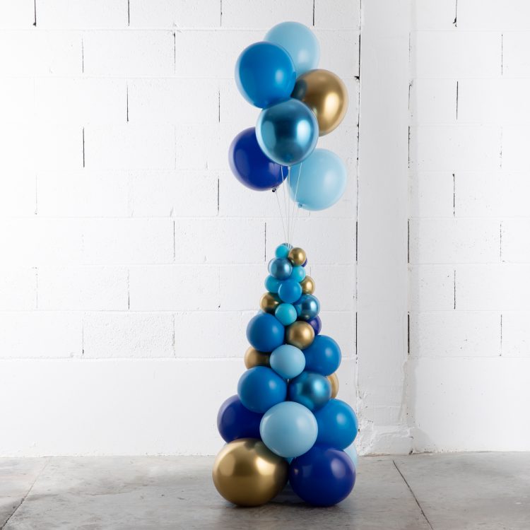 Structure Grand Bouquet Tiges Bleu