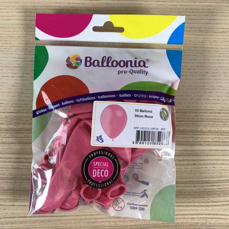 pochette ballons rose 30cm