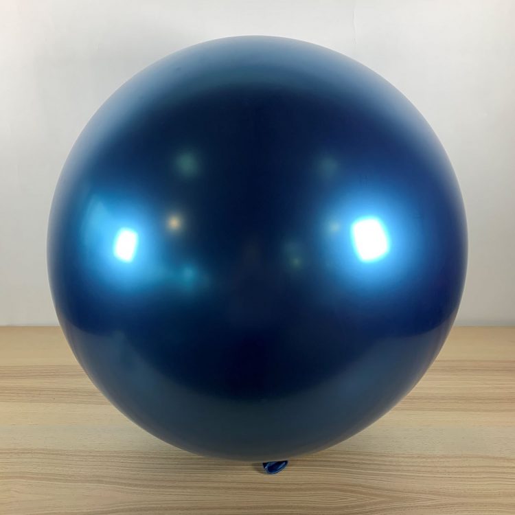 Ballon 60cm Bleu Brillant Gonflé