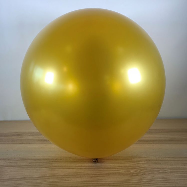 Ballon 60cm Métal Or Gonflé