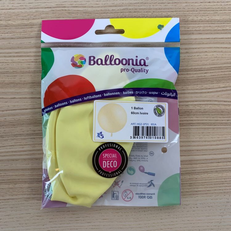 Pochette Ballon 60cm Ivoire